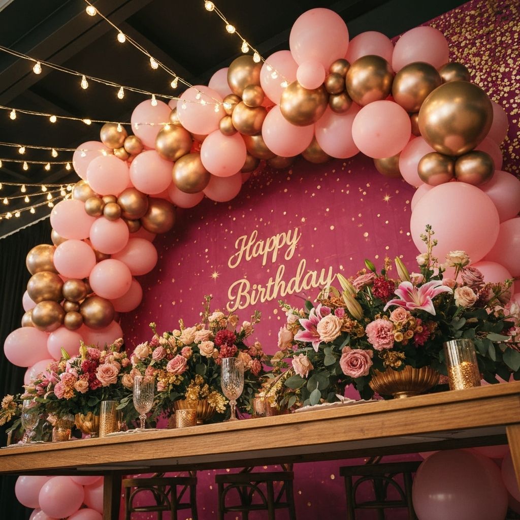Colorful birthday party decoration